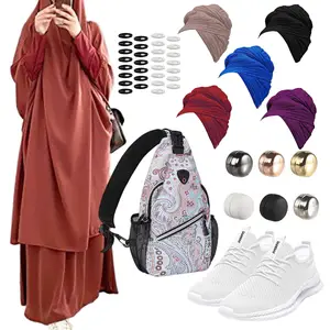 Hijab Outfits Sommer mit Lila/Rosa/Mischfarben MOSISO "Super schönes Hijab Outfit"