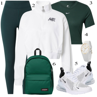 Air Max 270 Outfit sa Bijela/Crna Tenisica Za Trčanje/Tenisica za košarku/Obuća za trening/Tenisica za fitness/gimnastička papuča/cipela za trčanje/tenisica za odbojku/Tenisica za tenis/Zumba cipela Nike Sportswear "Sport Outfits"
