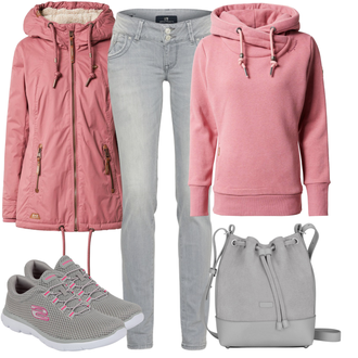 Outfity na podzim s Béžová Móda Pro Plnoštíhlou/Funkční Vest Ragwear "Podzimní Vzhled"