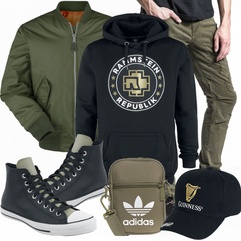 Grau Accessoire Tasche Adidas kombinieren
