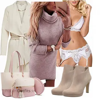 Schicke Outfits Geburtstag mit Rosa LOVEVOOK "Schickes Herbst Outfit"Look: Geburtstag, Valentinstag, Weihnachten, Muttertag, Party, Schule, Hochzeit, Gala