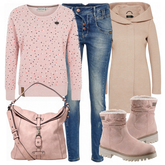 Outfit met blauw Gang "Pinkday"