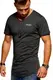 JACK & JONES Herren T-Shirt Kurzarmshirt Oversize Longshirt Basic V-Neck (Medium, Dark Grey Melange)