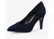 Dunkelblau Pumps aus Veloursleder für Damen