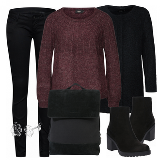 Outfit mit Schwarz Stiefel Vagabond Shoemakers "Stella"