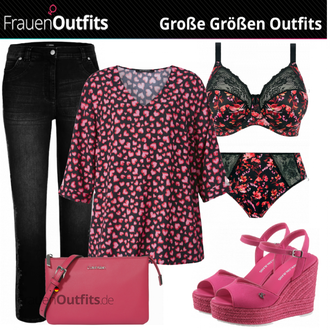Outfit mit High Heel Calvin Klein "Mode für Mollige"