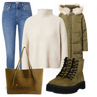 Outfit mit Grün Stiefel VERO MODA "Trendiges Herbst Outfit"