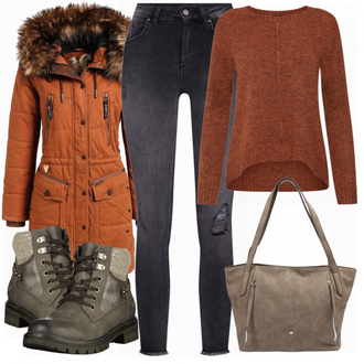 Outfit met bruin Khujo "Brune"