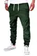 behype. Herren Chino-Hose Stretch Low Crotch Basic Jeans-Hose 80-0006 Khaki M