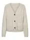 VERO MODA Damen VMBOOM LS V-Neck Button Cardigan GA NOOS Strickjacke, Birch/Detail:Melange, M