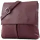 modamoda de - T63 - ital Umhängetasche Schultertasche Nappaleder, Farbe:Weinrot