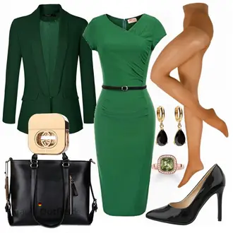 Outfit mit Schwarz Gucci "Belle Poque"