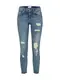 TOM TAILOR DENIM Nela Cropped Distressed Jeans blue denim