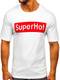 BOLF Herren T-Shirt mit Aufdruck Kurzarm Rundhalsausschnitt Top Figurbetont Kurzarmshirt Tee Rundhals Print Motiv Sportswear Crew Neck Logo Sport RIPRO 6303 Weiß M [3C3]