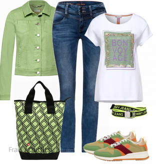 Outfit mit Grün Sneaker SCOTCH & SODA "Outfit für den Sommer"