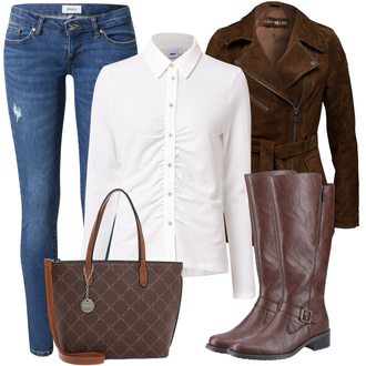 Outfit sa Siva/Crvena Rieker "Zimski look"