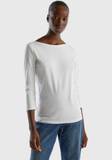 Weiß Slim fit T Shirts für Damen image