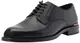 Tommy Hilfiger Herren Derby Schuh Leather Shoe aus Leder, Schwarz (Black), 41