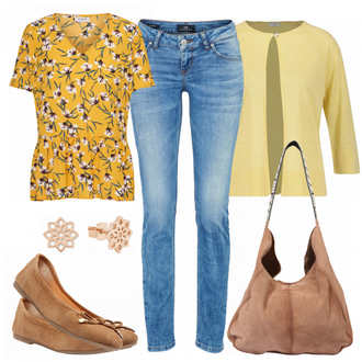 Outfit mit Braun Plateauschuh About You "Zoe"