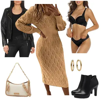 Beerdigung Outfits Sommer mit Schwarz Lederjacke/Motorradjacke/Kunstlederjacke/Bikerjacke malito more than fashion, Beige/Rosa Durchsichtige Tasche/Brieftasche/Umhängetasche/Schultertasche/Baguette-Tasche "Schicker Herbstlook"