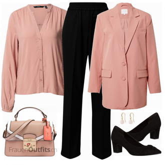 Outfit mit Beige Bluse VERO MODA "Super schönes Outfit fürsBüro"