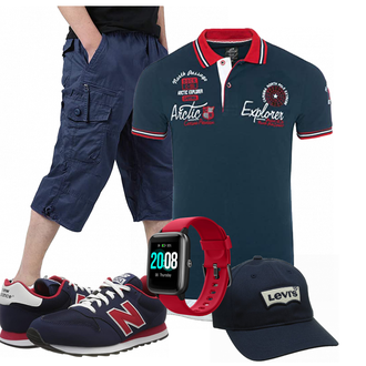 Outfit mit Blau Sneaker/Schuh New Balance "Freizeit Outfit"