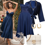 Blaue VERO MODA Kleider Outfits image