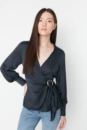 Black Woven Blouse