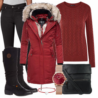 Gefütterte Outfit mit Schwarz/Dunkelbraun Langer Stiefel/ReitStiefel/Klassischer Stiefel/SchneeStiefel/WeitschaftStiefel/Herren Lederschuhe/Wattierte Stiefel/Wasserdichter Stiefel Rieker "Rieker Stiefel"