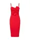Boohoo Kleid Bow Front Strappy rot