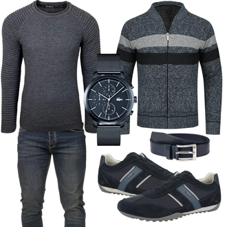 Casual Outfits Edel mit Schwarz Lacoste "Casual Outfit"Look: Edel, Glanz
