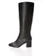 find. Stiefel Damen kniehoch, aus Kunstleder, Schwarz (Black), 38 EU