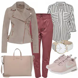 Gefütterte Outfit mit Grau/Beige/Lila/Braun Mantel/Herbstjacke/Bikerjacke/Cordjacke/Außergewöhnliche Jacke/Jacke mit Seitlichem Reißverschluss/Lederjacke/Motorradjacke/Frühlingsjacke/Sommerjacke/Wolljacke Freaky Nation "Horizont"