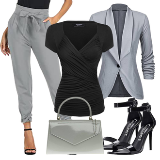 High Heels Outfit mit Schwarz/Gelb/Dunkelrot/Rosa/Rot Schaftsandale/High Heel/Sandalen Mit Absatz/Sandalette CASTAMERE "Schöner Sommer Look"