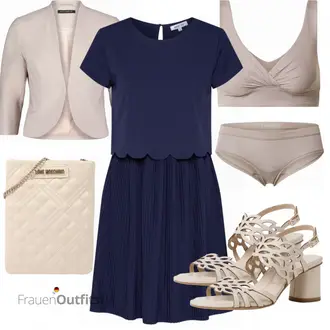 Elegante Outfits Sportlich Sommer mit Beige/Khaki/Braun/Grau/Lila Esprit Bodywear "Elegantes Sommer Outfit"Look: Uni, Sportlich, Elegant, Nerd, Safari, Smart Casual