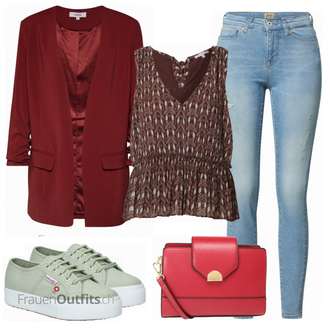 Outfit mit Grau Sneaker Superga "Super für die Freizeit"