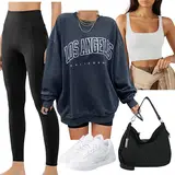 Schwarze Lange Thermo Leggings Outfits image