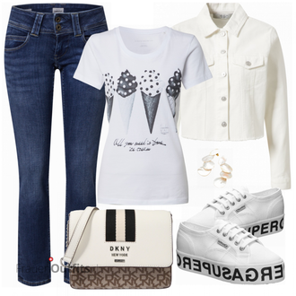Outfit mit Grau Sneaker Superga "Einzigartiges Freizeit Outfit"