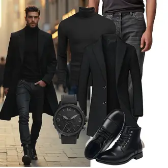 Musical Outfit mit Schwarz/Dunkelgrau ECDAHICC "Business Outfit"Look: Fitness, Arbeits, Laufen, Musical, Apres ski