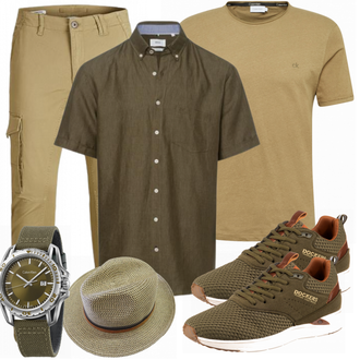 Outfit mit Grün Sneaker/Leder Sneaker Dockers by Gerli "Alltagsoutfit"