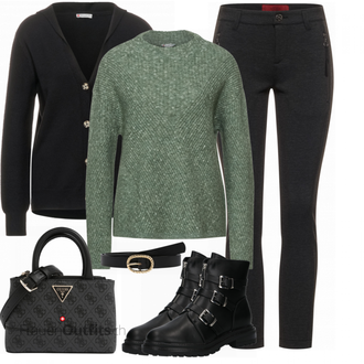 Outfit mit Schwarz Stiefel VERO MODA "Trendiges Herbst Outfit"