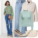 Outfiti s širokim "mom" trapericama image