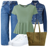 3/4-lange Wide Leg Jeans Outfits image