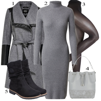 Outfity na zimu s Černá Punčocháče Swedish Stockings "Zimní Outfit"