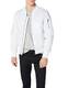 Urban Classics TB861 Herren Jacke - Basic Bomber Jacket, Bomberjacke mit aufgesetzter Tasche und Zipper am Arm, Weiß (white 220), Gr. Medium