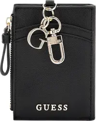 Guess Card Case Keyring Dames Portemonnee - Zwart