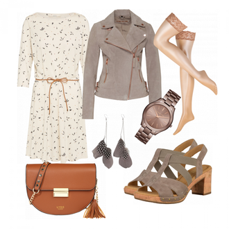 Gefütterte Outfit mit Grau/Beige/Lila/Braun Mantel/Herbstjacke/Bikerjacke/Cordjacke/Außergewöhnliche Jacke/Jacke mit Seitlichem Reißverschluss/Lederjacke/Motorradjacke/Frühlingsjacke/Sommerjacke/Wolljacke Freaky Nation "PerfectLook"