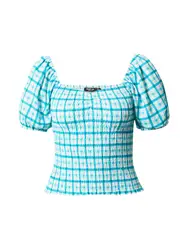 Nasty Gal Bluse himmelblau / jade / offwhite