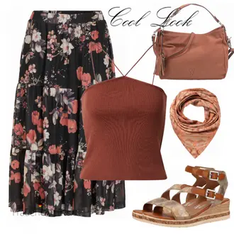 Outfit mit Braun Schal HALLHUBER "Perfekt für den Sommer"