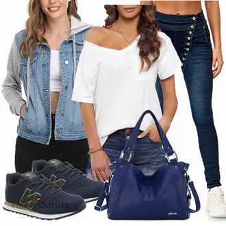 Off Shoulder Outfit mit Weiß/Braun/Lila/Grau/Creme Blusenbody/Offene Bluse/Sportliche Bluse/Lederjacke/KurzarmBluse/Bluse/Leinen­Bluse/Bluse Oberteil/SchlupfBluse/Einfarbige Bluse Maavoki "Perfekt für den Frühling"